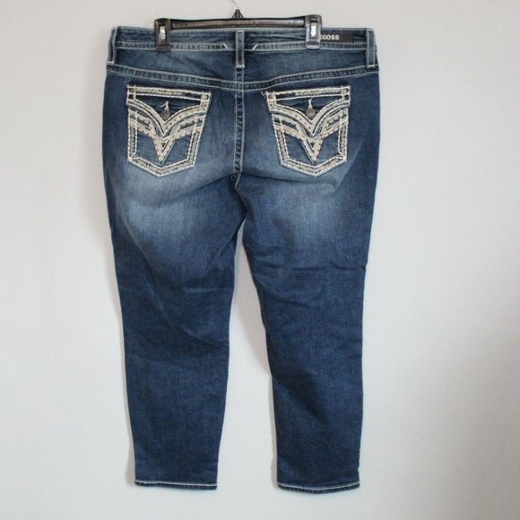 VIGOSS Capri Heritage Fit Jeans Thick Stitch Women's Size 16 H12054 - Picture 8 of 12